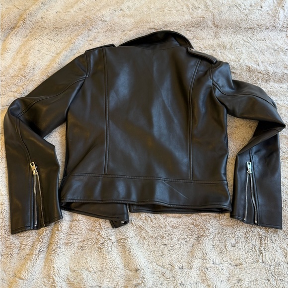Zara Oversized Black Leather Jacket - Picture 10 of 12